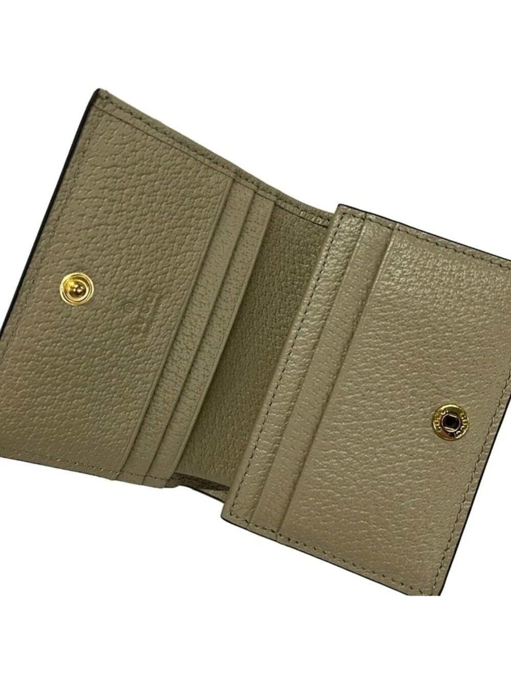 Gucci Bifold Wallet Ophidia Beige Dark Green Bordeaux Leather